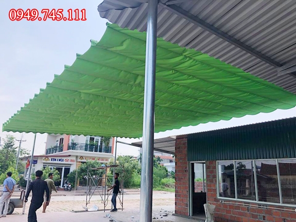 Bạt mái xếp di động bền đẹp tại Hạ Long