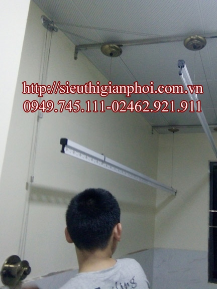 Lắp giàn phơi thông minh tại chung cư Hesco Văn Quán