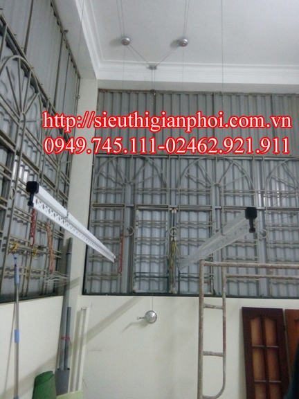 Lắp giàn phơi thông minh tại chung cư Hưng Thịnh Hà Đông