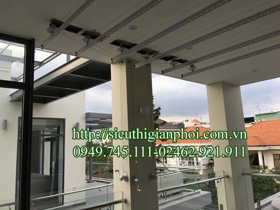 Lắp giàn phơi thông minh tại chung cư Lucky House